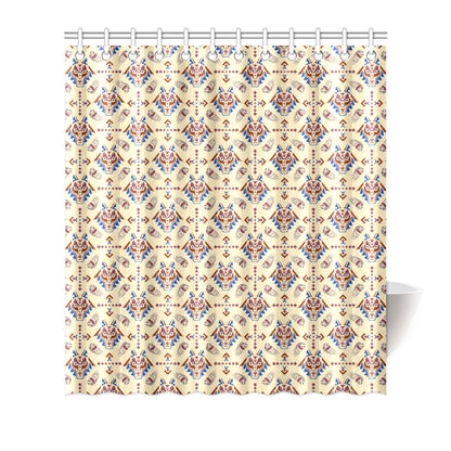 Aztec Wolf Pattern Print Design 03 Shower Curtain