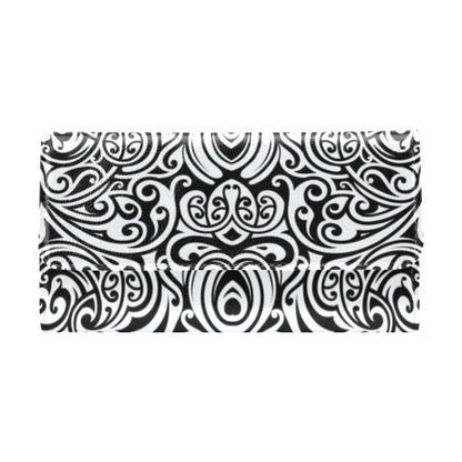 Polynesian Tattoo Pattern Women's Trifold Wallet