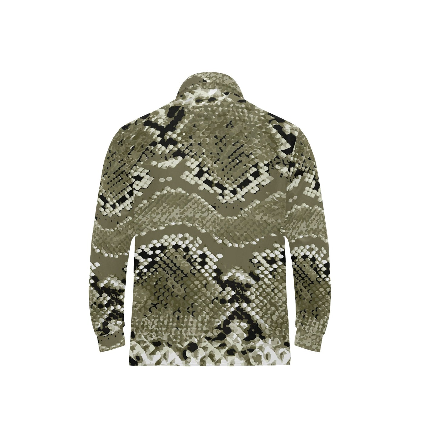 Python Pattern Print Design A04 Long Sleeve Polo Shirt For Men's