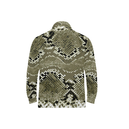 Python Pattern Print Design A04 Long Sleeve Polo Shirt For Men's