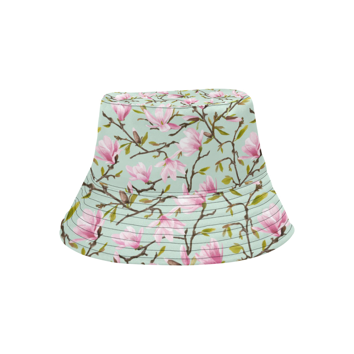 Magnolia Pattern Print Design MAG04 Unisex Bucket Hat