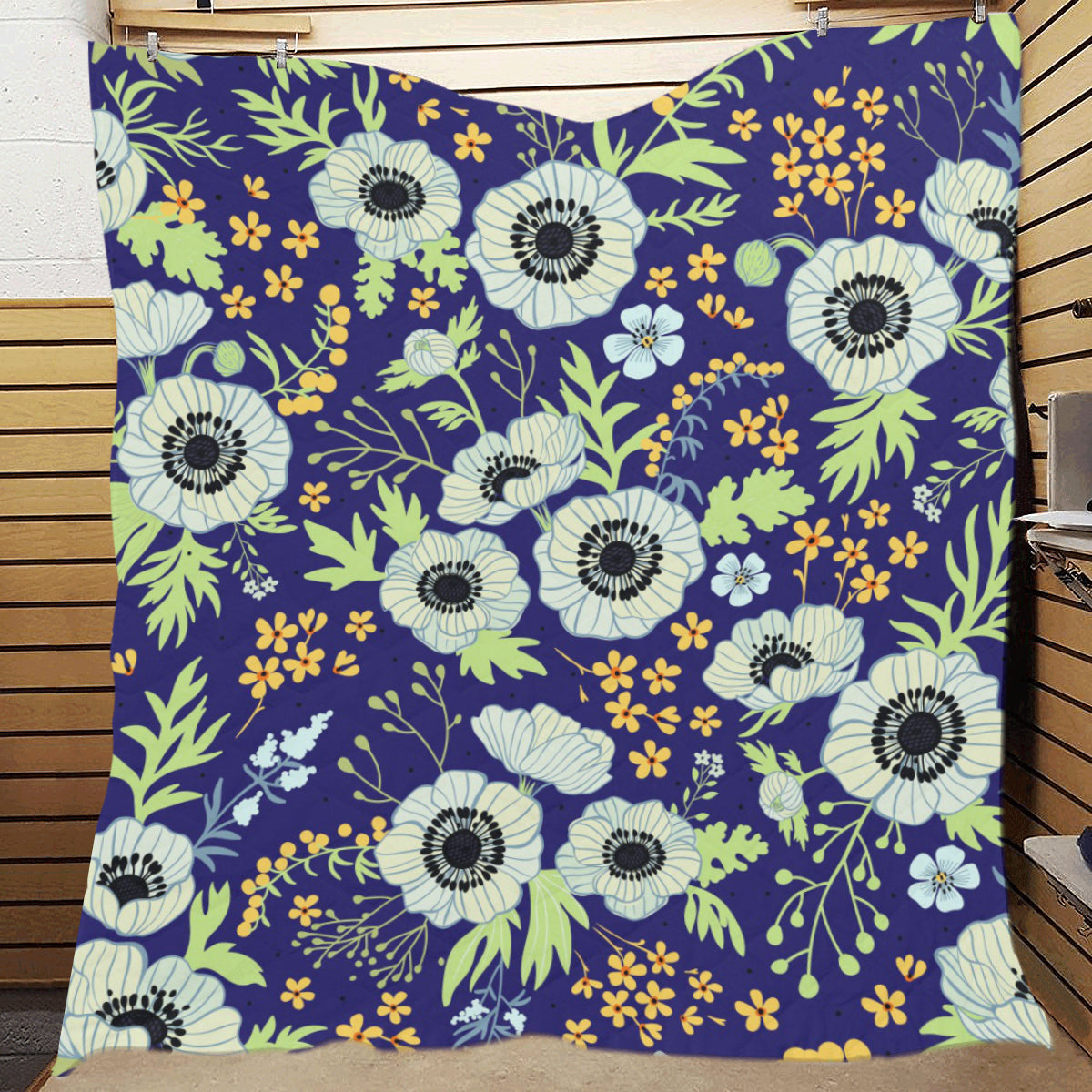 Anemone Pattern Print Design AM06 Premium Quilt