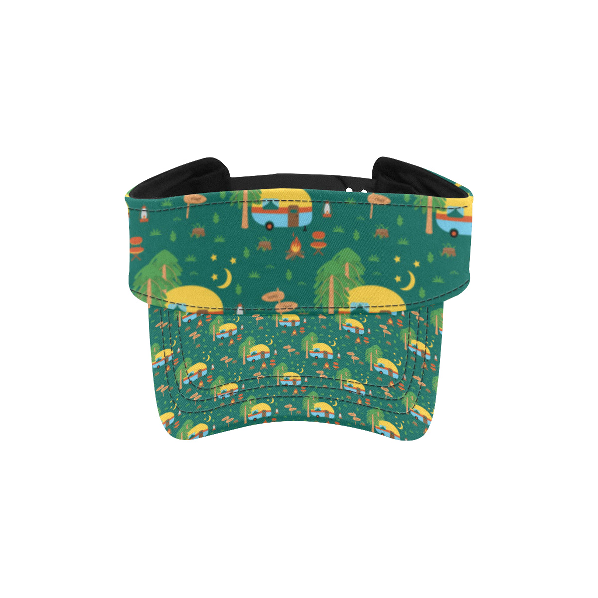 Camping Camper Pattern Print Design 06 Unisex Sun Visor
