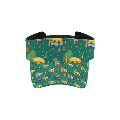 Camping Camper Pattern Print Design 06 Unisex Sun Visor