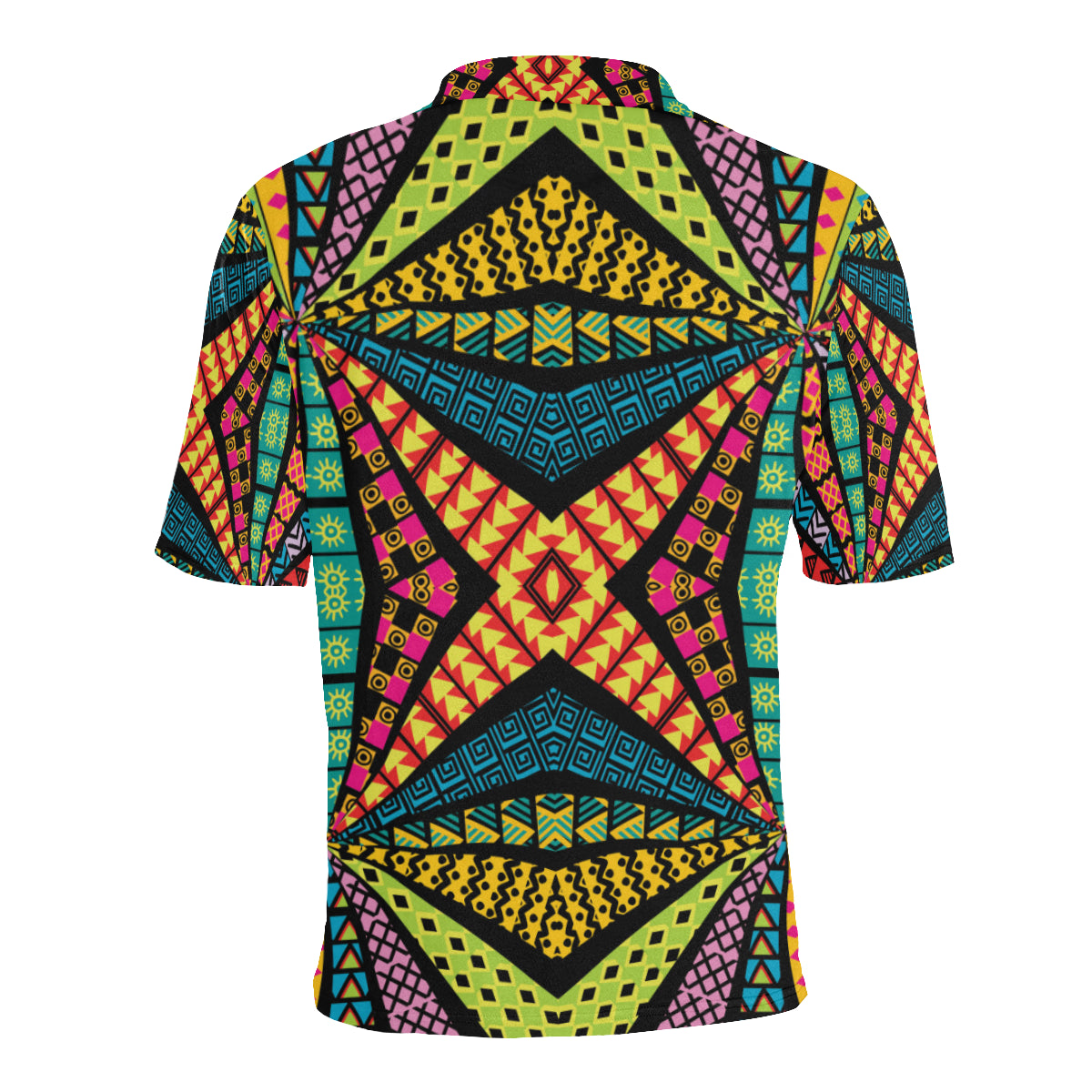 Kaleidoscope Pattern Print Design 05 Men Polo Shirt