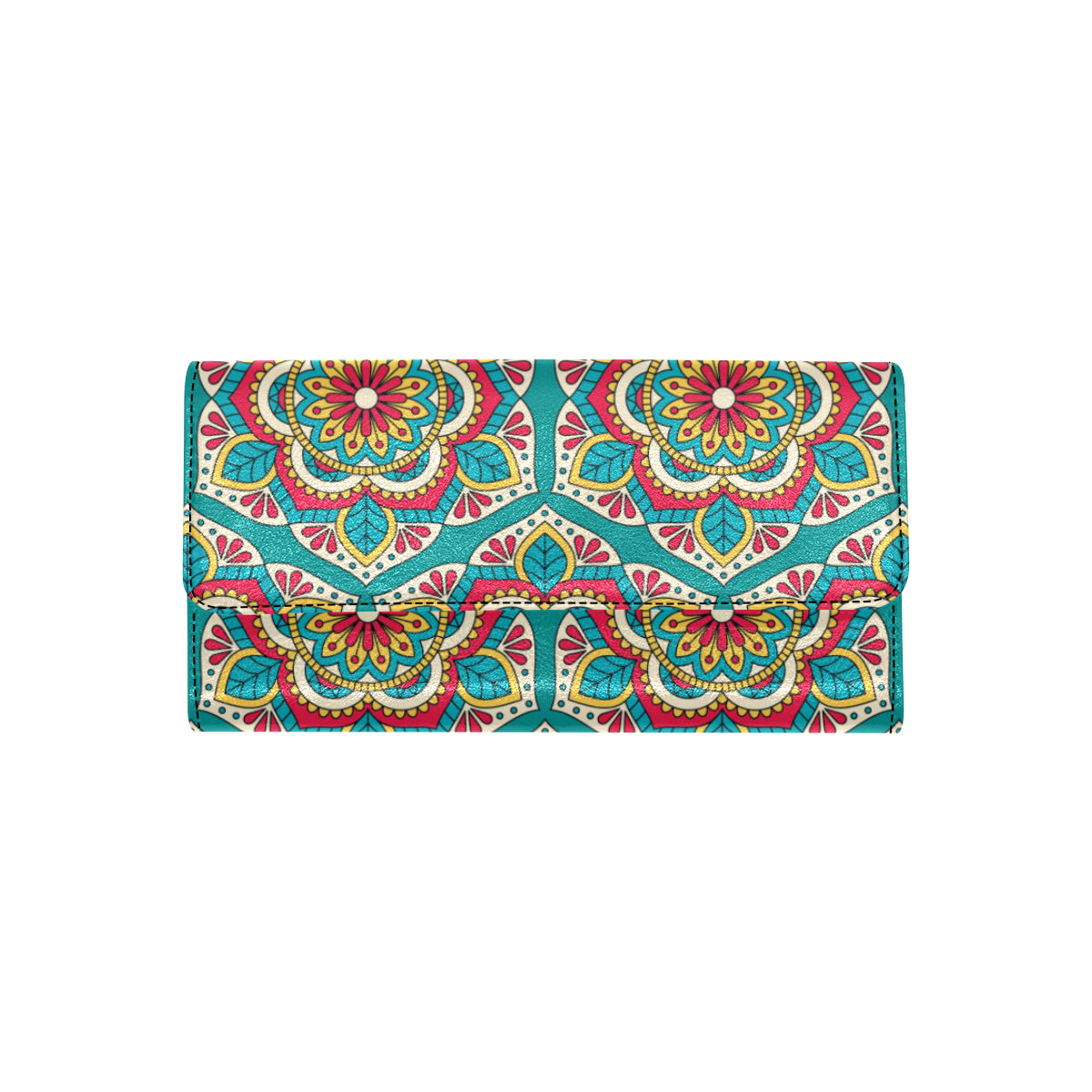 Mandala Pattern Print Design 03 Women's Trifold Wallet