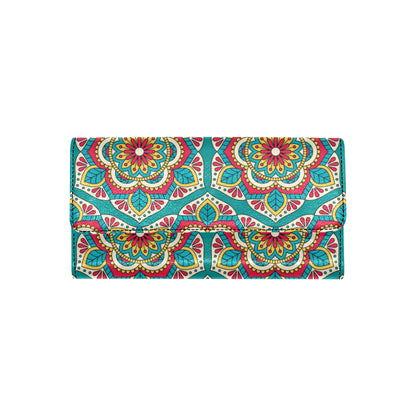 Mandala Pattern Print Design 03 Women's Trifold Wallet