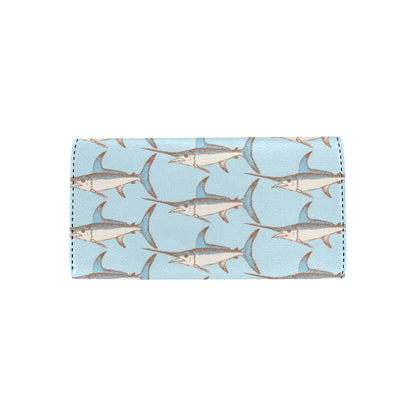 Swordfish Pattern Print Design 01 Women's Trifold Wallet