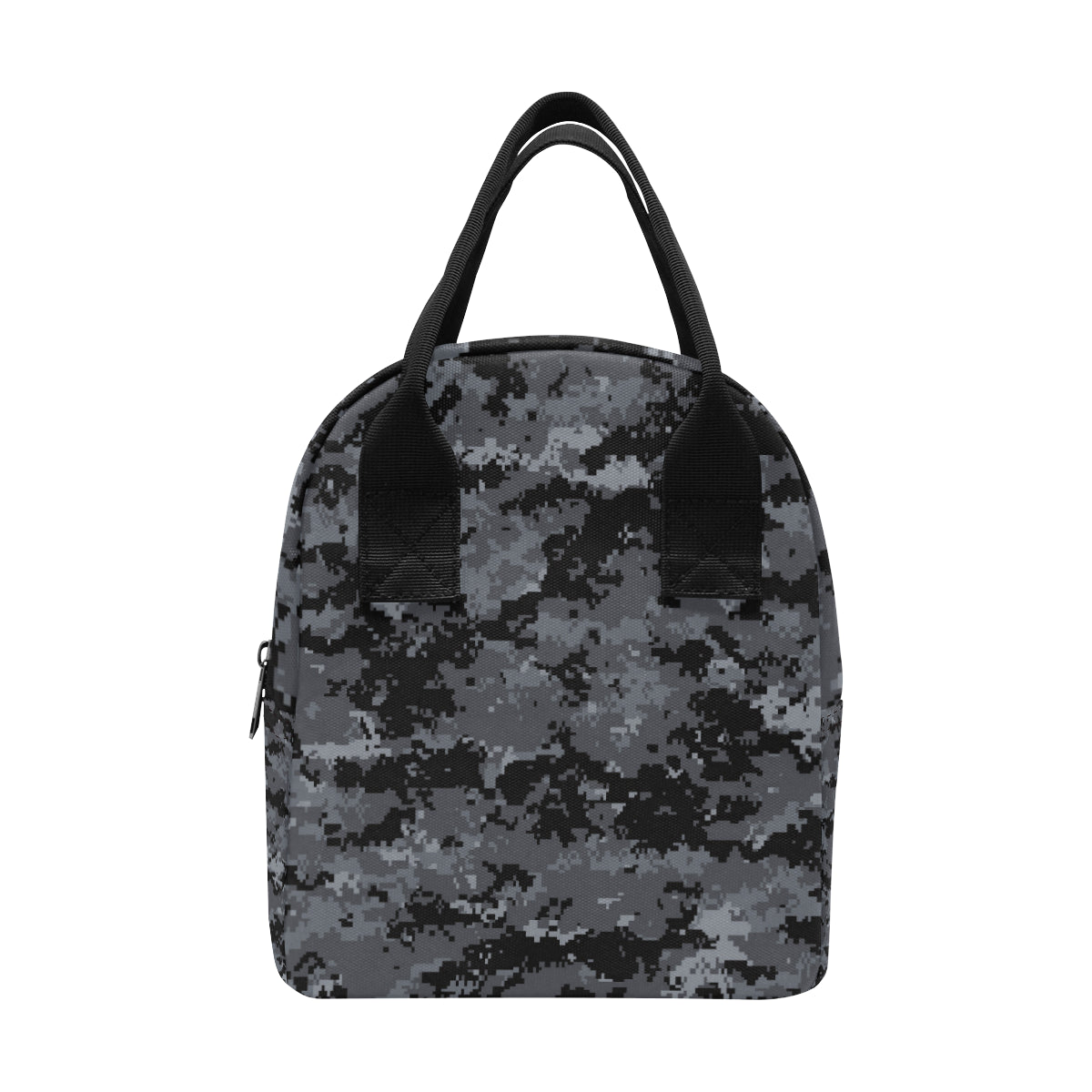 ACU Digital Black Camouflage Insulated Lunch Bag