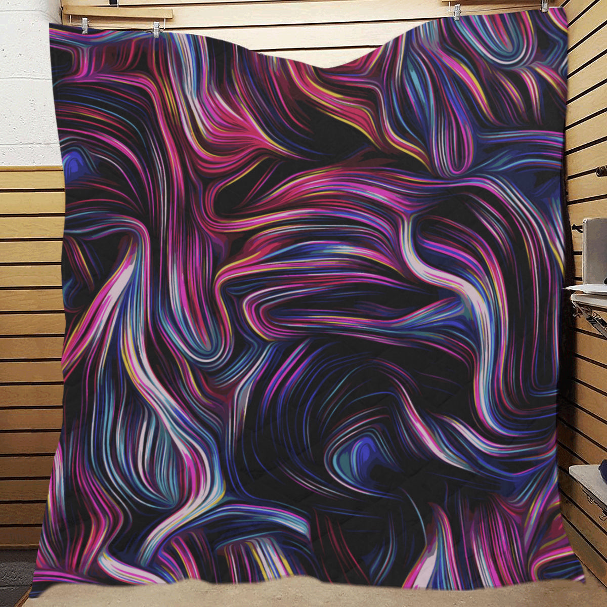 Liquid Pattern Print Design 01 Premium Quilt