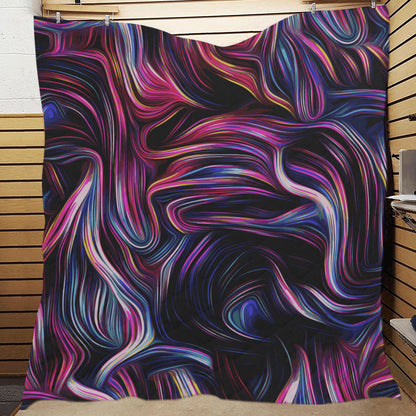 Liquid Pattern Print Design 01 Premium Quilt