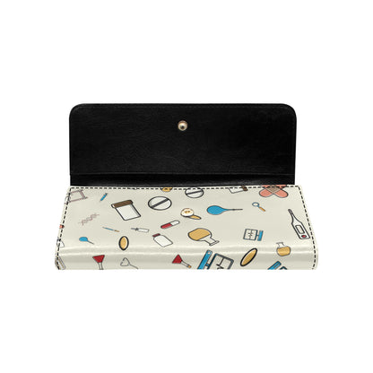 Nurse Pattern Print Design A04 Women's Trifold Wallet