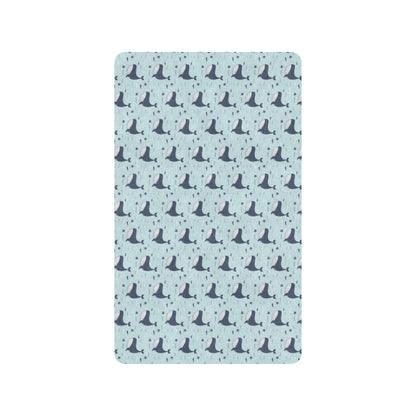 Whale Cute Design Themed Print Rubber Doormat