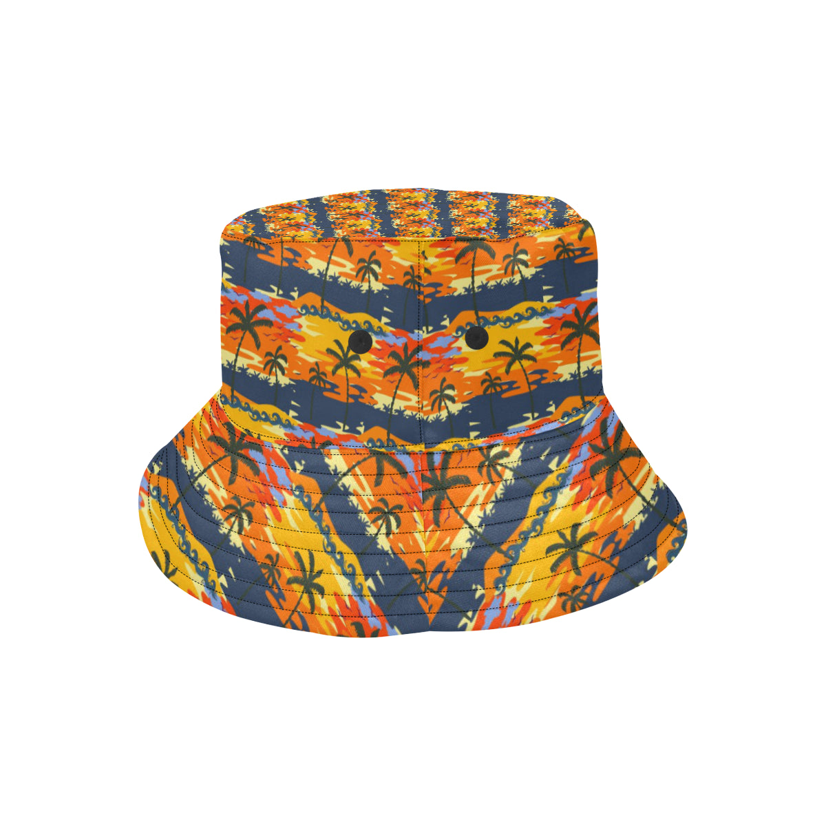 Palm Tree Pattern Print Design PT010 Unisex Bucket Hat