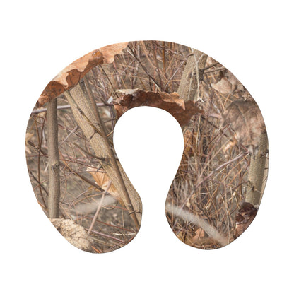 Camo Realistic Tree Forest Autumn Print U-Shaped Travel Neck Pillow