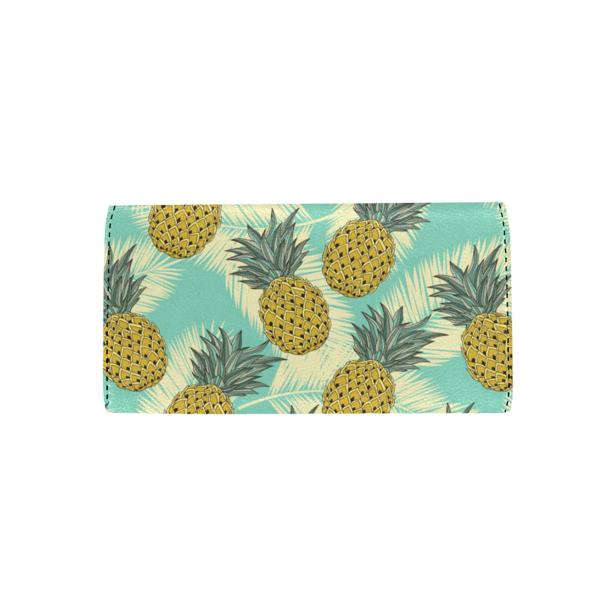 Pineapple Pattern Print Design PP03 Women's Trifold Wallet