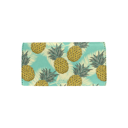 Pineapple Pattern Print Design PP03 Women's Trifold Wallet