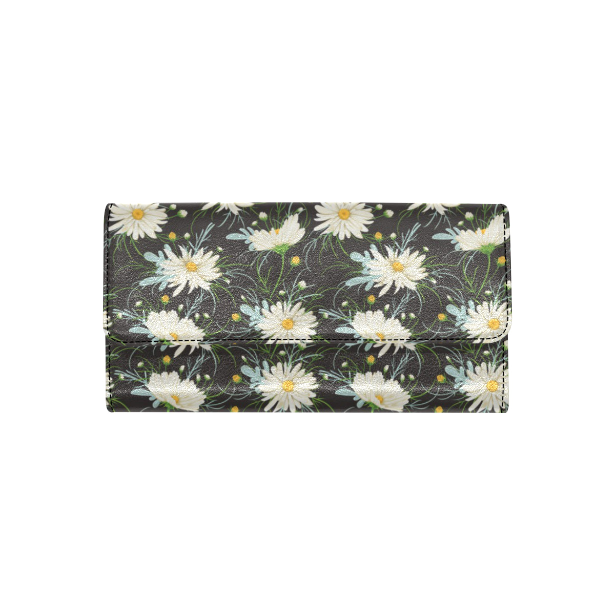 Daisy Pattern Print Design DS08 Women's Trifold Wallet