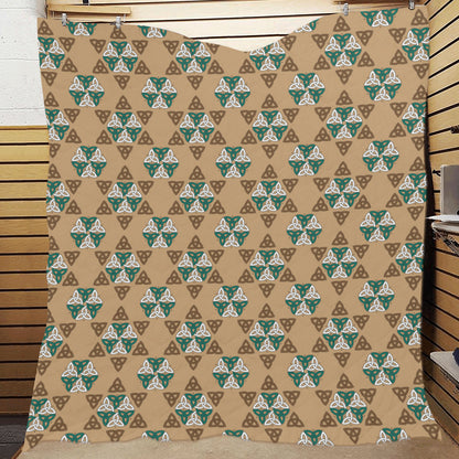 Celtic Pattern Print Design 08 Premium Quilt