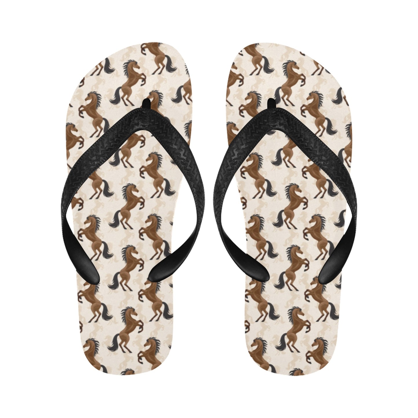 Horse Print Design LKS308 Flip Flops