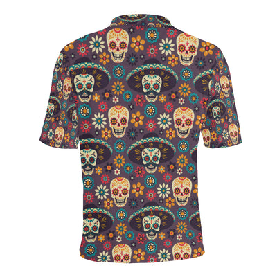 sugar skull Maxican Pattern Men Polo Shirt