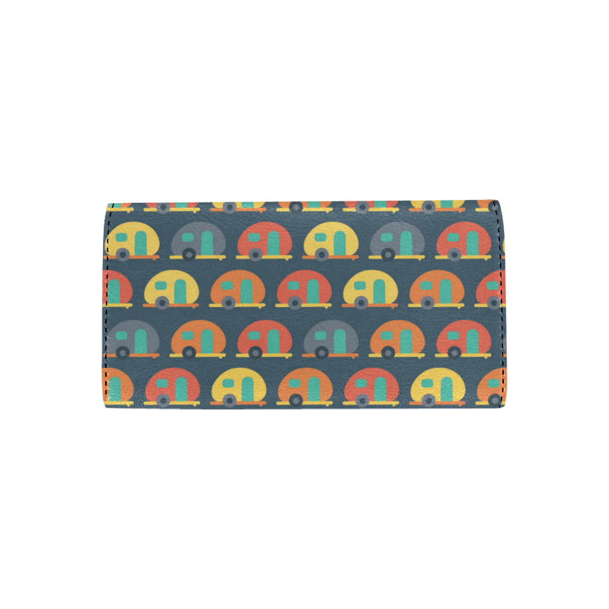 Camper Pattern Print Design 02 Women's Trifold Wallet