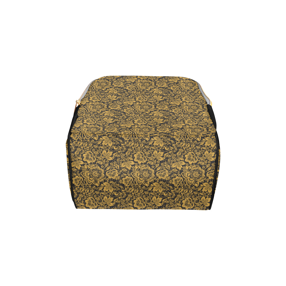 Brocade Gold Pattern Print Design 01 Diaper Bag Backpack