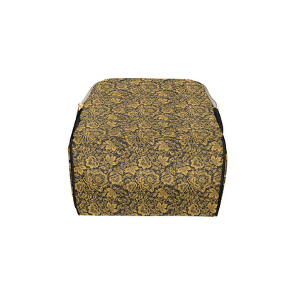 Brocade Gold Pattern Print Design 01 Diaper Bag Backpack