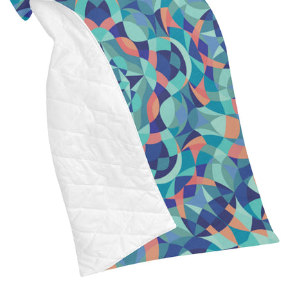 Kaleidoscope Pattern Print Design 03 Premium Quilt