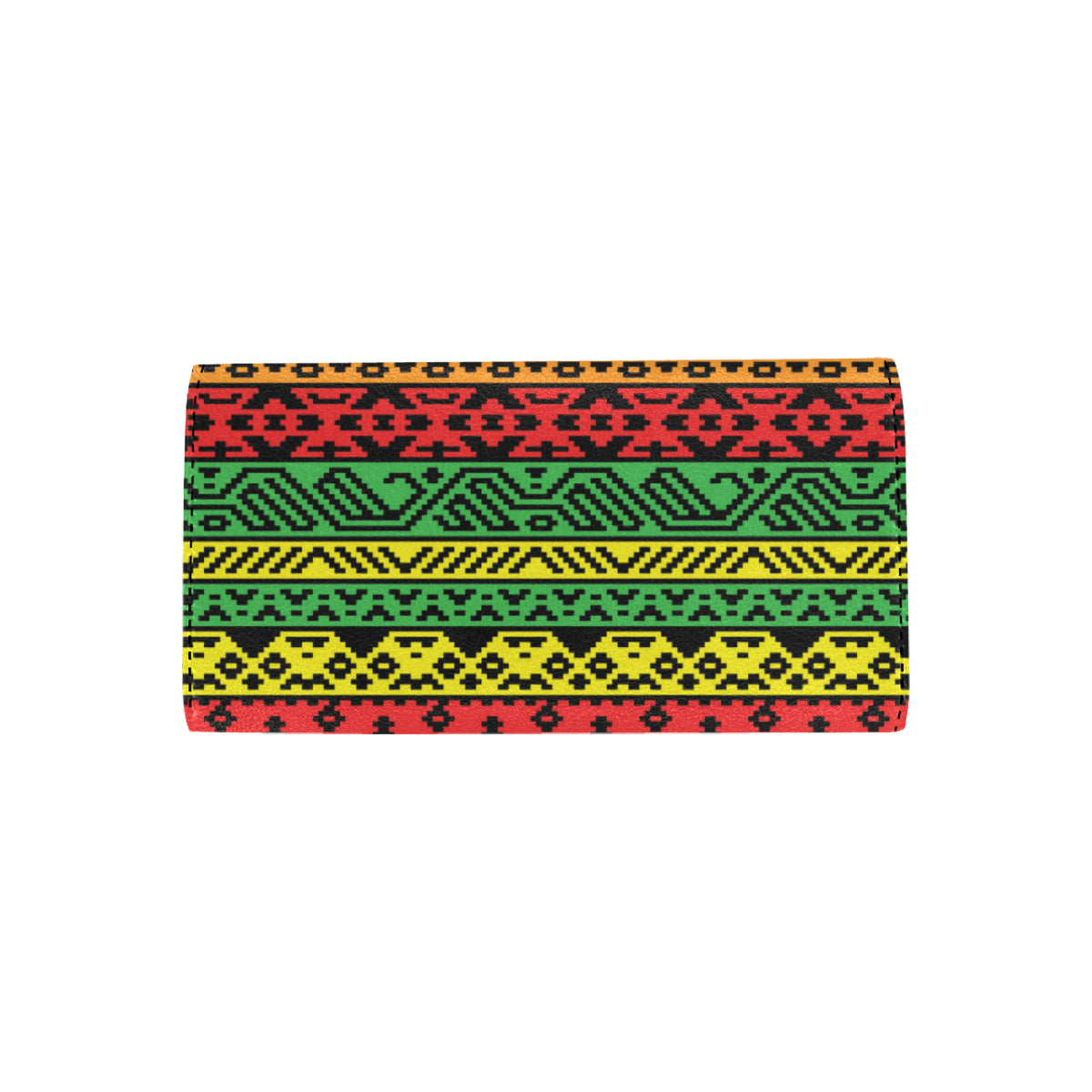 Rastafarian Pattern Print Design A02 Women's Trifold Wallet