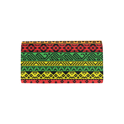 Rastafarian Pattern Print Design A02 Women's Trifold Wallet