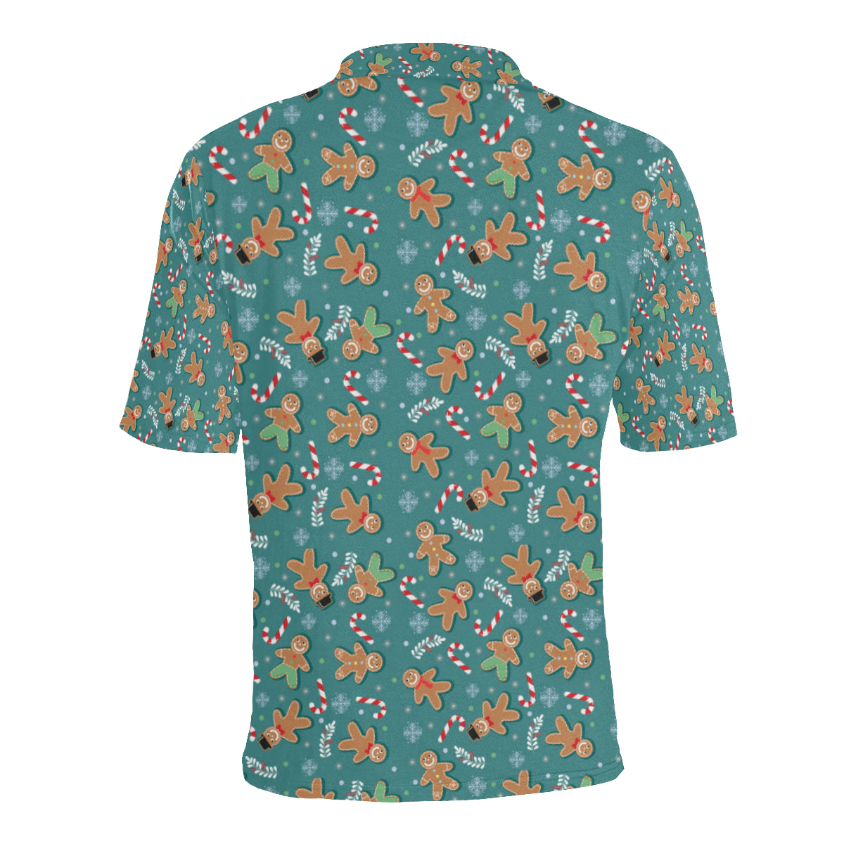Gingerbread Pattern Print Design 05 Men Polo Shirt