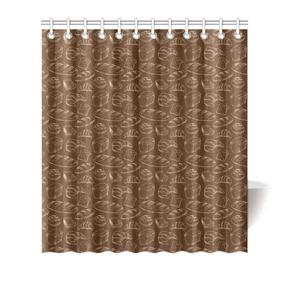 Bread Pattern Print Design 02 Shower Curtain