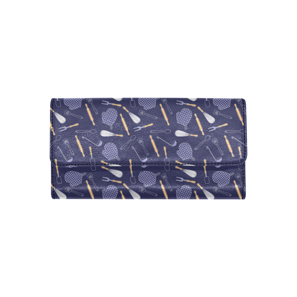 Cooking Kitchen Tools Pattern Print Design 04 Women's Trifold Wallet