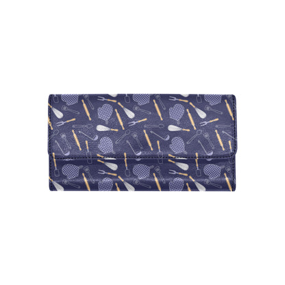 Cooking Kitchen Tools Pattern Print Design 04 Women's Trifold Wallet