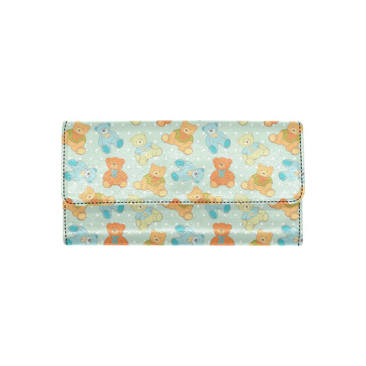 Bear Pattern Print Design 02 Women's Trifold Wallet