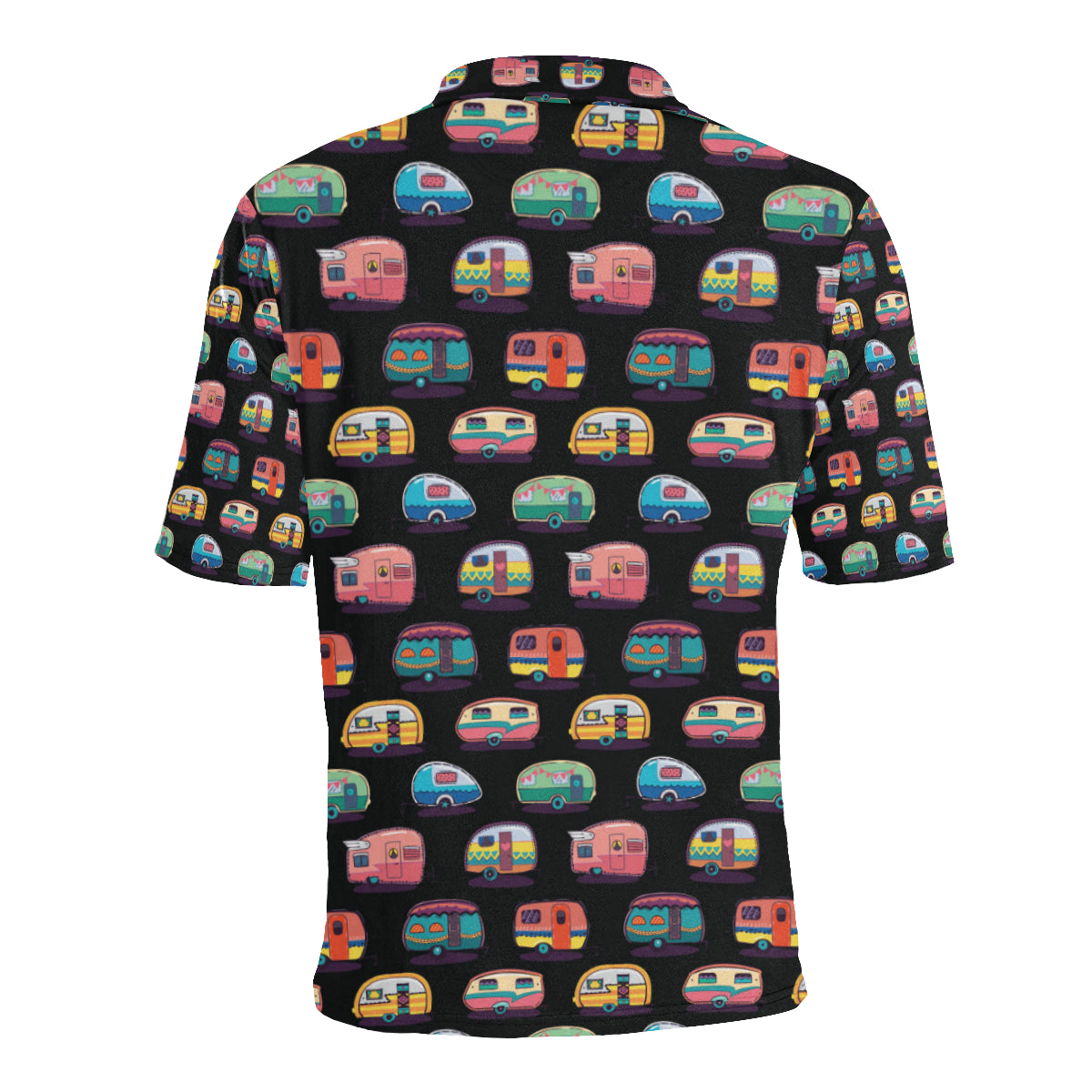 Camper Camping Pattern Men Polo Shirt