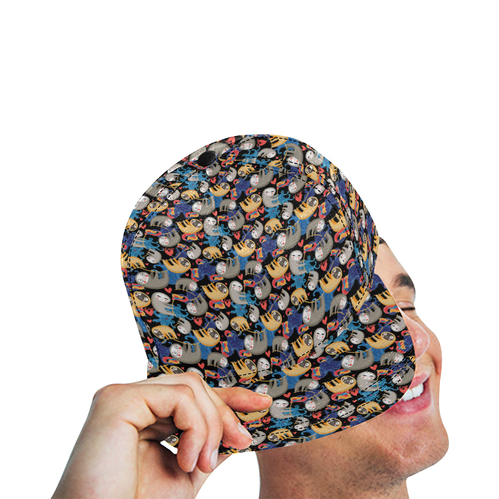 Sloth Cartoon Design Themed Print Snapback Cap