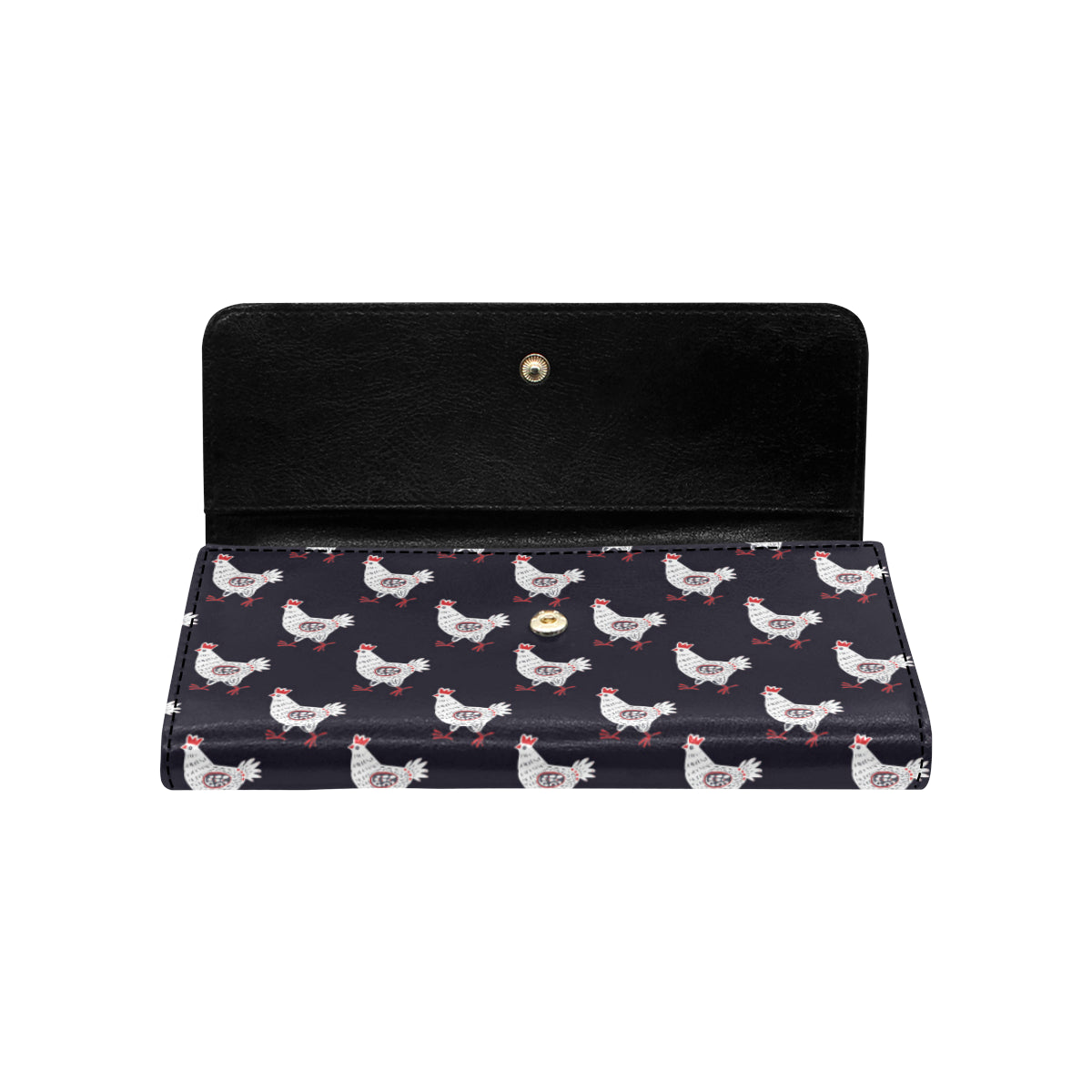 Chicken Pattern Print Design 03 Women's Trifold Wallet