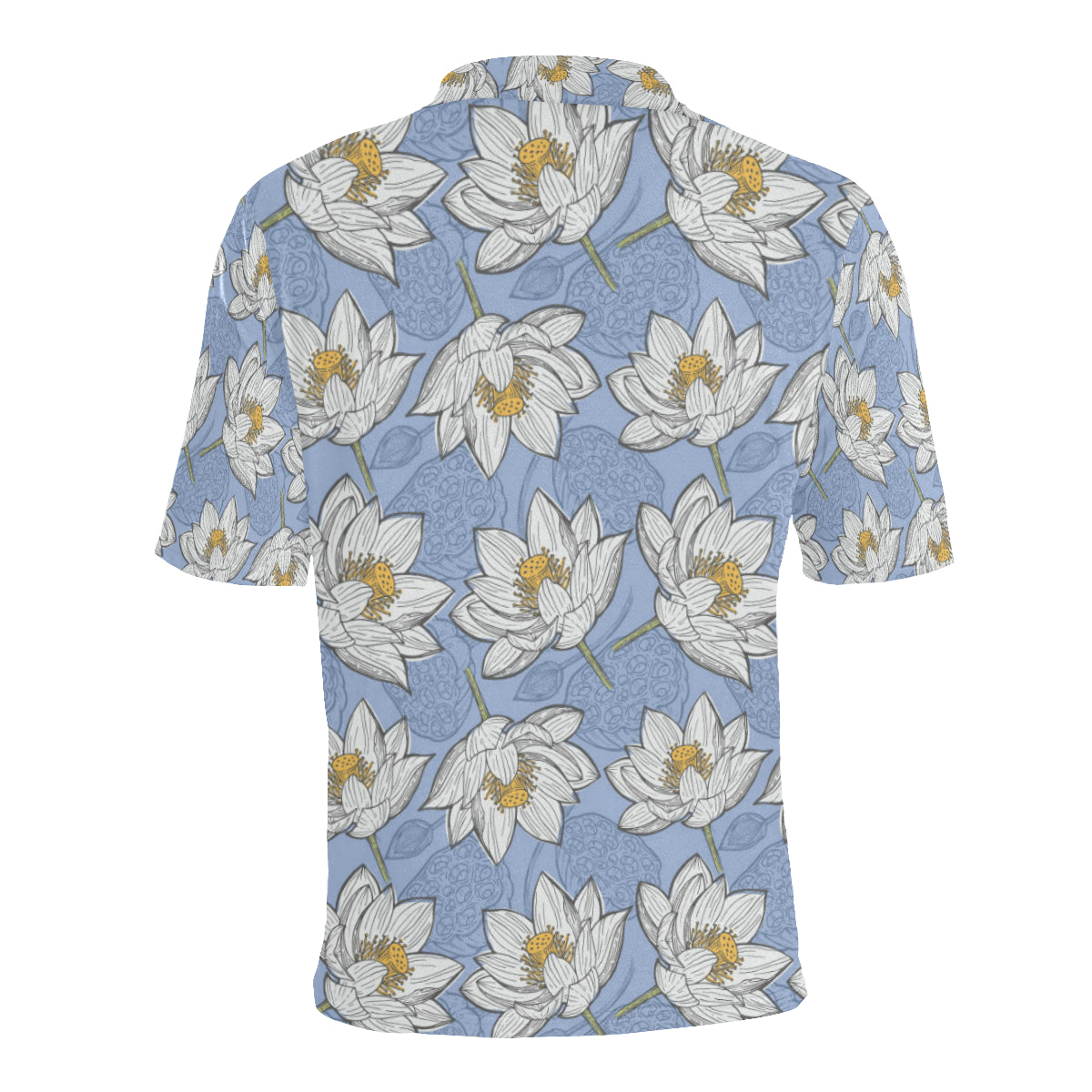 Lotus Pattern Print Design 04 Men Polo Shirt