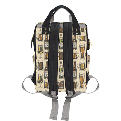 Beer Pattern Print Design 04 Diaper Bag Backpack