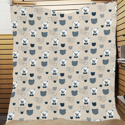 Bear Pattern Print Design 05 Premium Quilt
