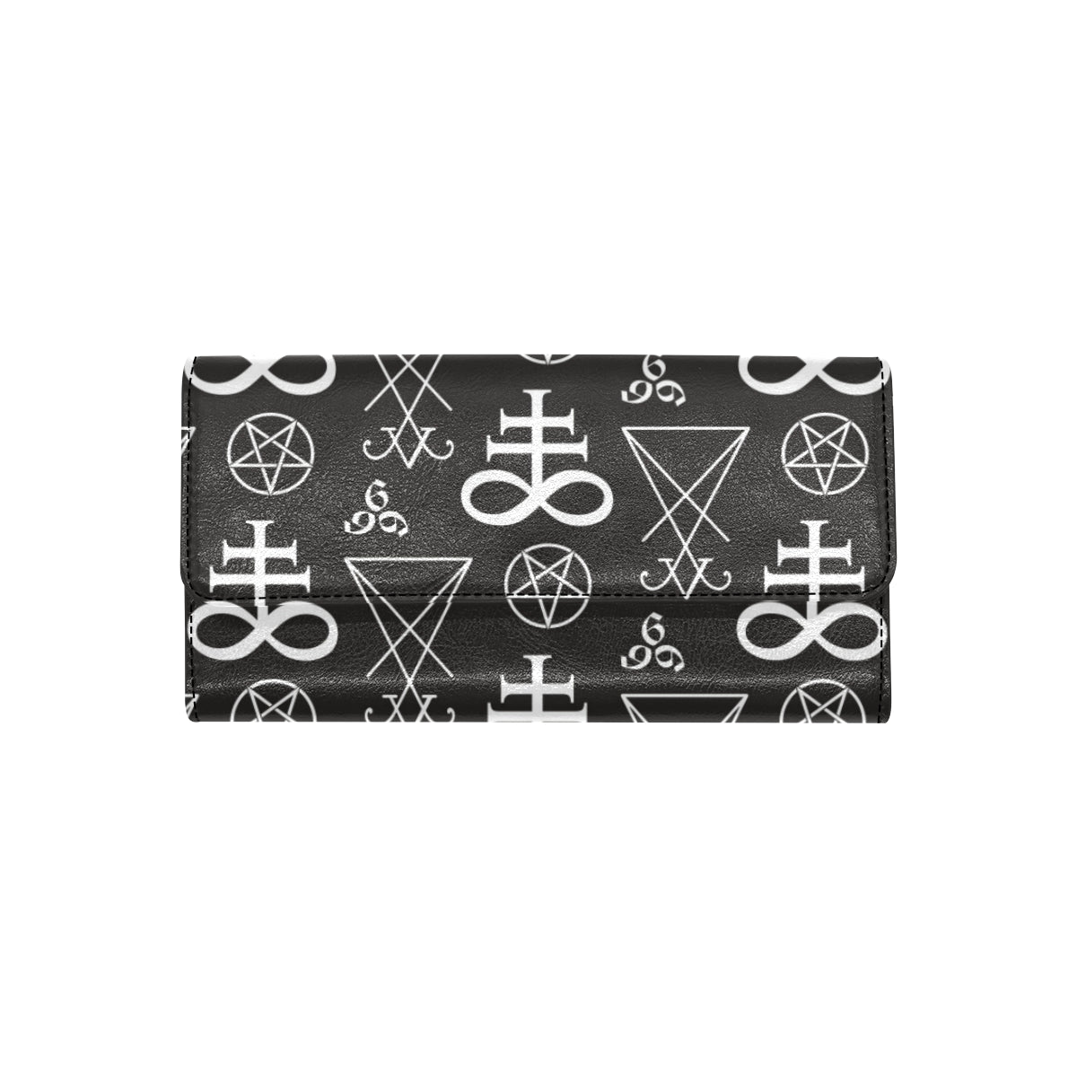 Pentagram Pattern Print Design A04 Women's Trifold Wallet