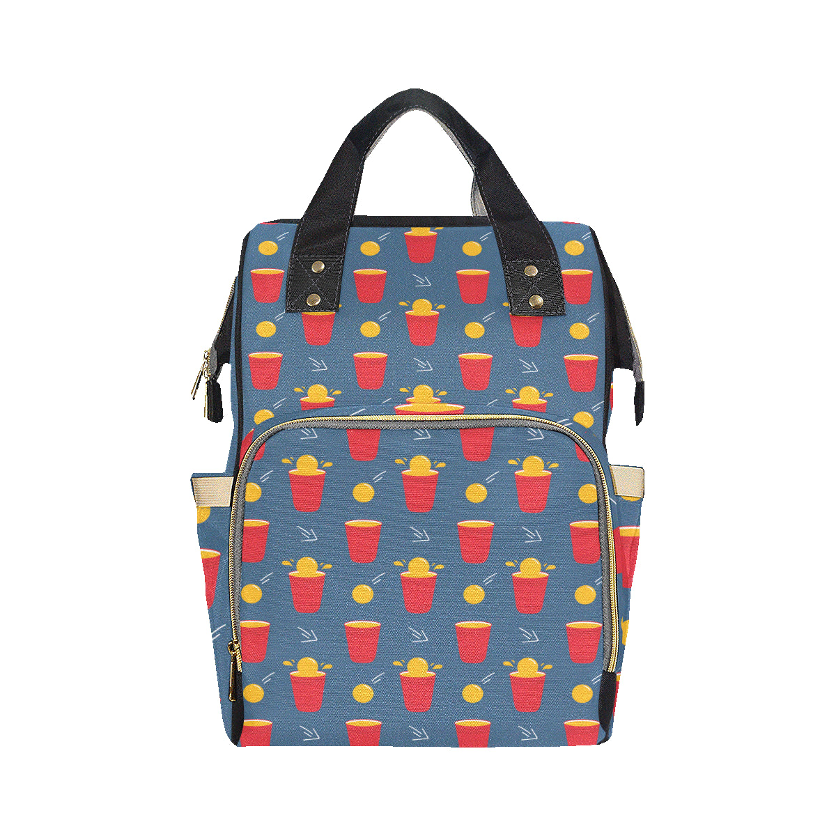 Beer Pong Pattern Print Design 02 Diaper Bag Backpack