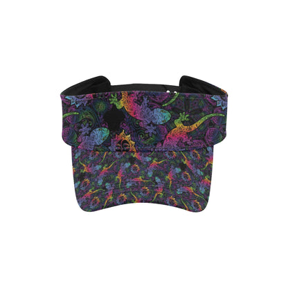 Gecko Rainbow Pattern Print Design 03 Unisex Sun Visor
