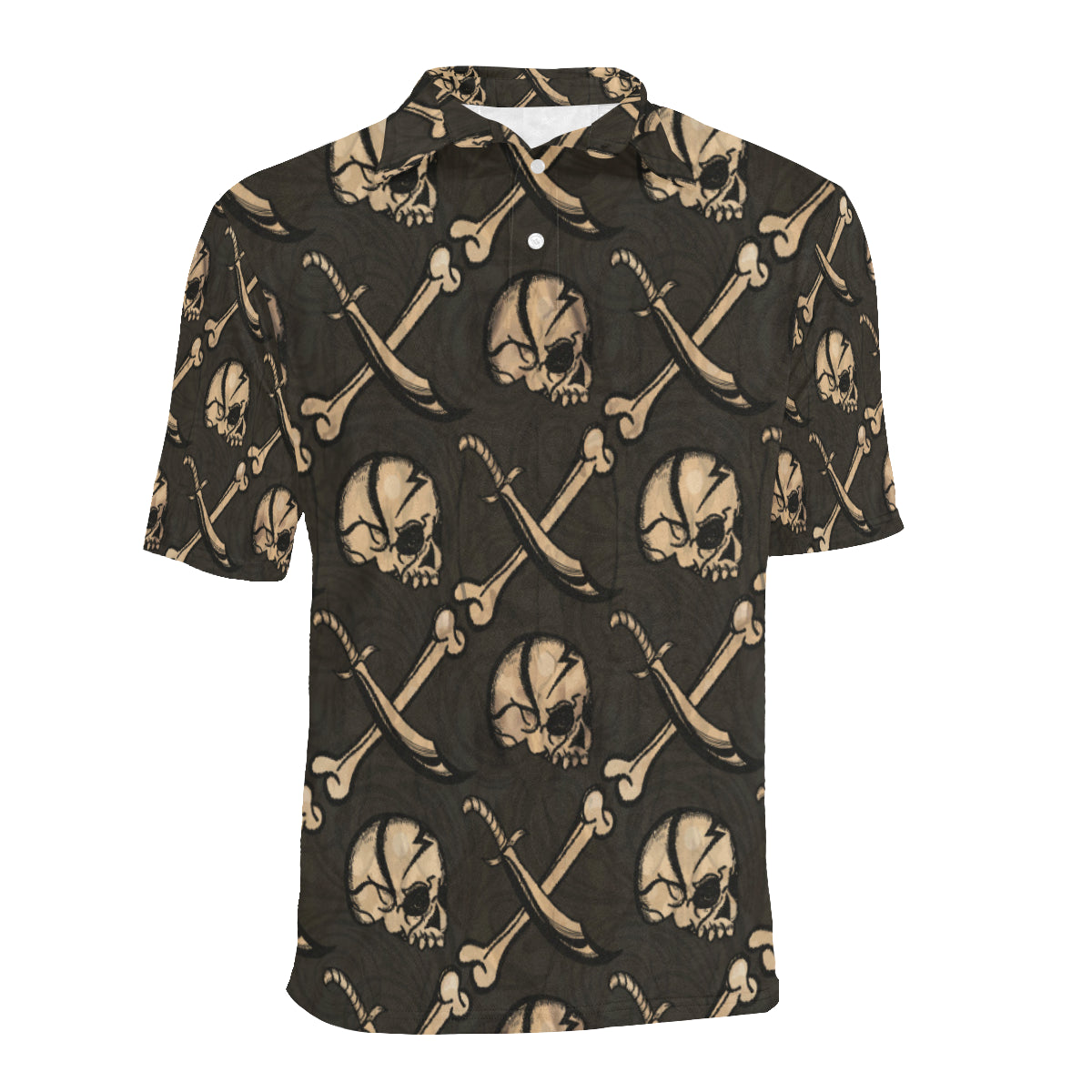 Pirate Pattern Print Design A03 Men Polo Shirt