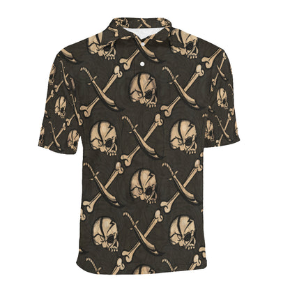 Pirate Pattern Print Design A03 Men Polo Shirt