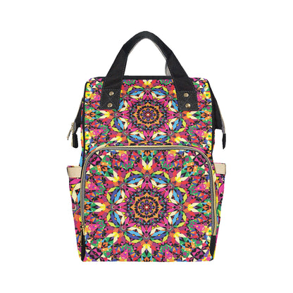 Kaleidoscope Pattern Print Design 02 Diaper Bag Backpack
