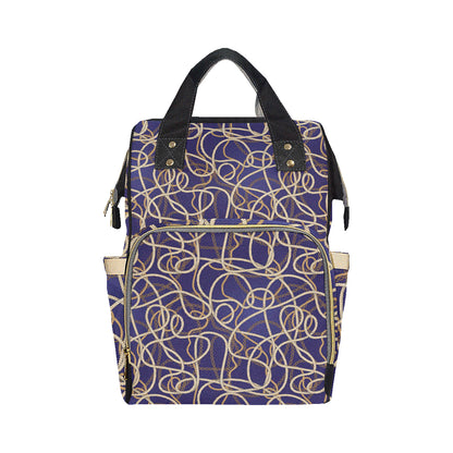 Rope Pattern Print Design A01 Diaper Bag Backpack