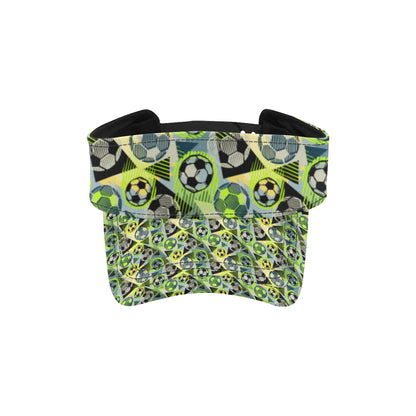 Soccer Ball Themed Print Pattern Unisex Sun Visor